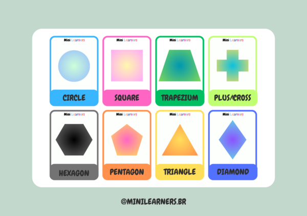 Colorful Shapes Flashcards